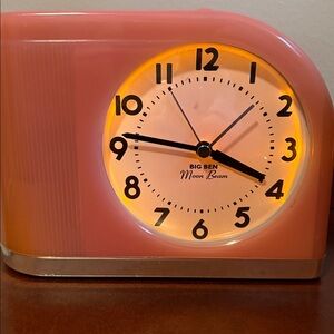 Big Ben Moon Beam Pink Clock